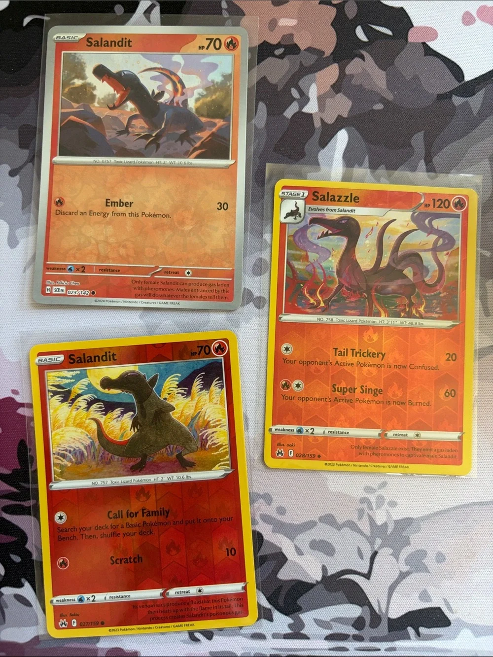 Salandit & Salazzle Evolution Pokémon Card Lot | 3 Cards Reverse Holo ✨5/$25✨